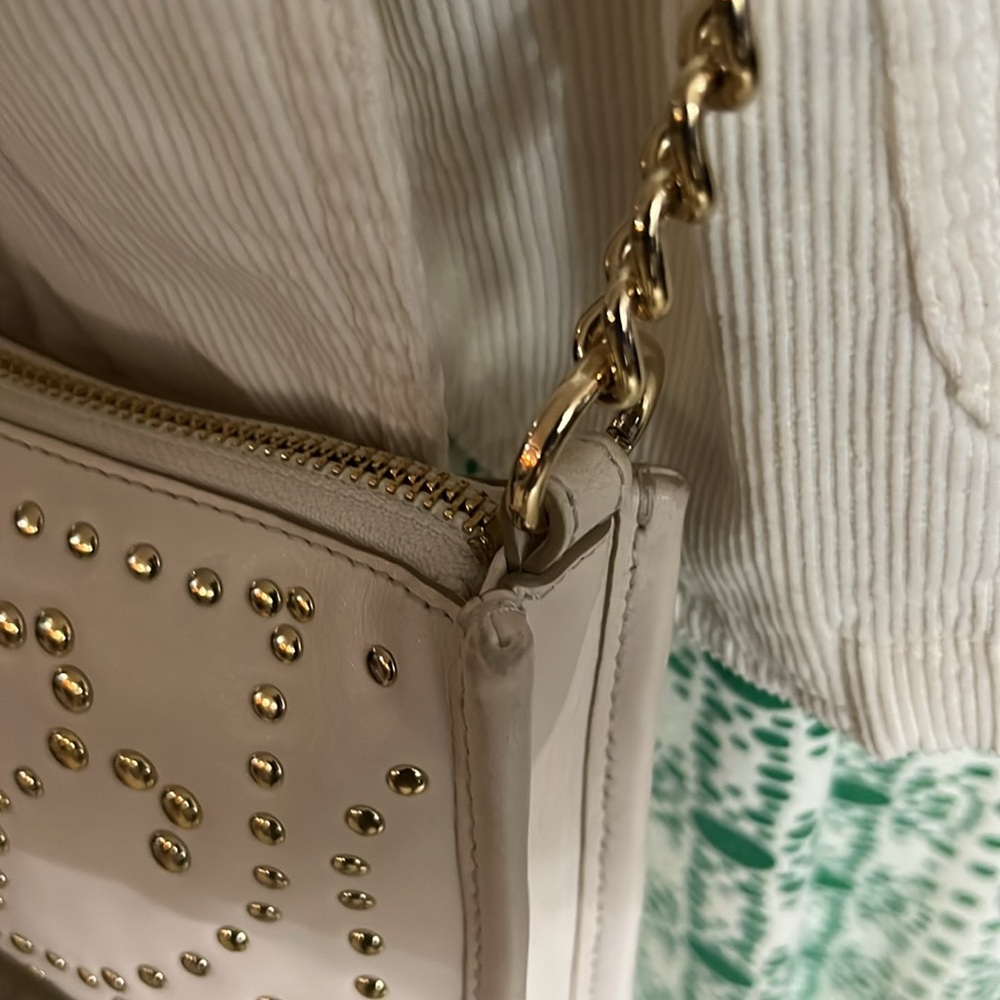 Coach stud Rivet Cream-Gold Leather crossbody purse. In GUC - Picture 16 of 16